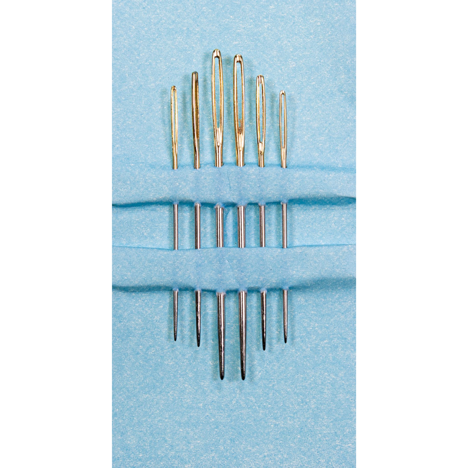 Sticknadeln ohne Spitze No. 18-24 - Goldöhr - 6 Stück