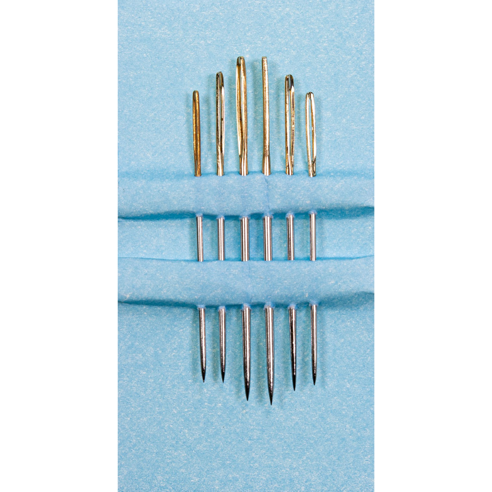 Sticknadeln mit Spitze No. 18-22 - Goldöhr - 6 Stück