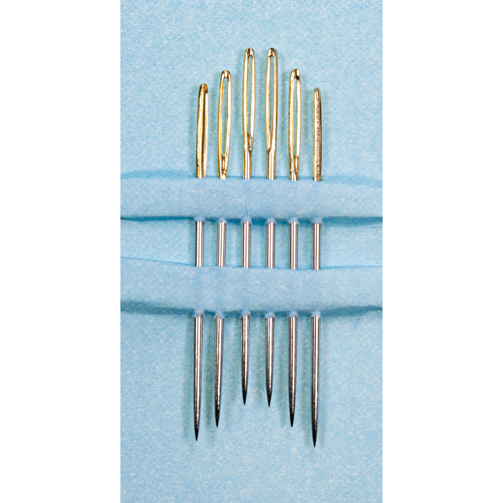 Sticknadeln mit Spitze No. 18 - Goldöhr - 6 Stück