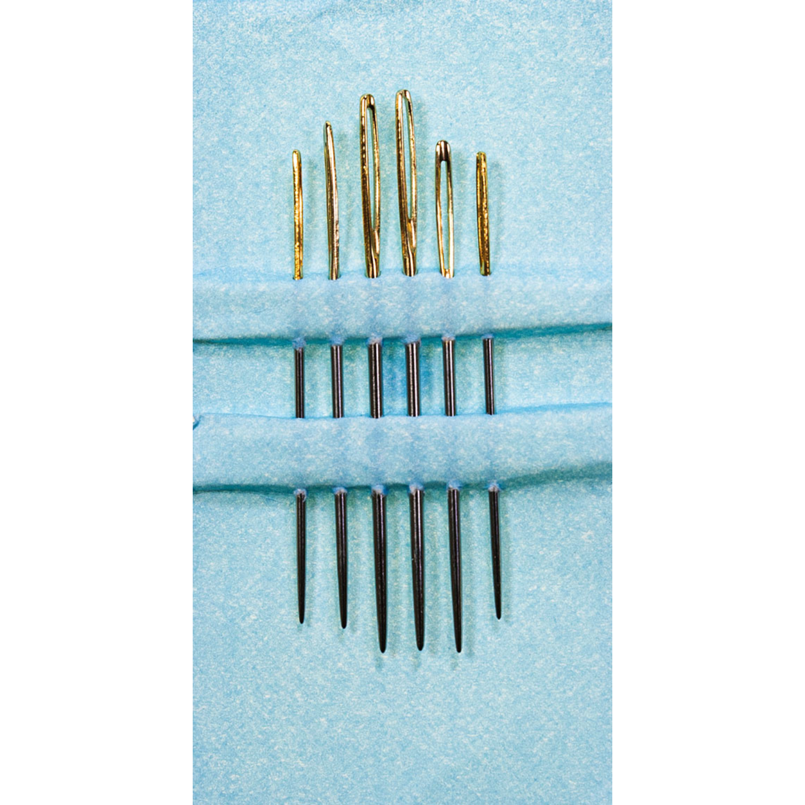 Sticknadeln ohne Spitze No. 18-22 - Goldöhr - 6 Stück