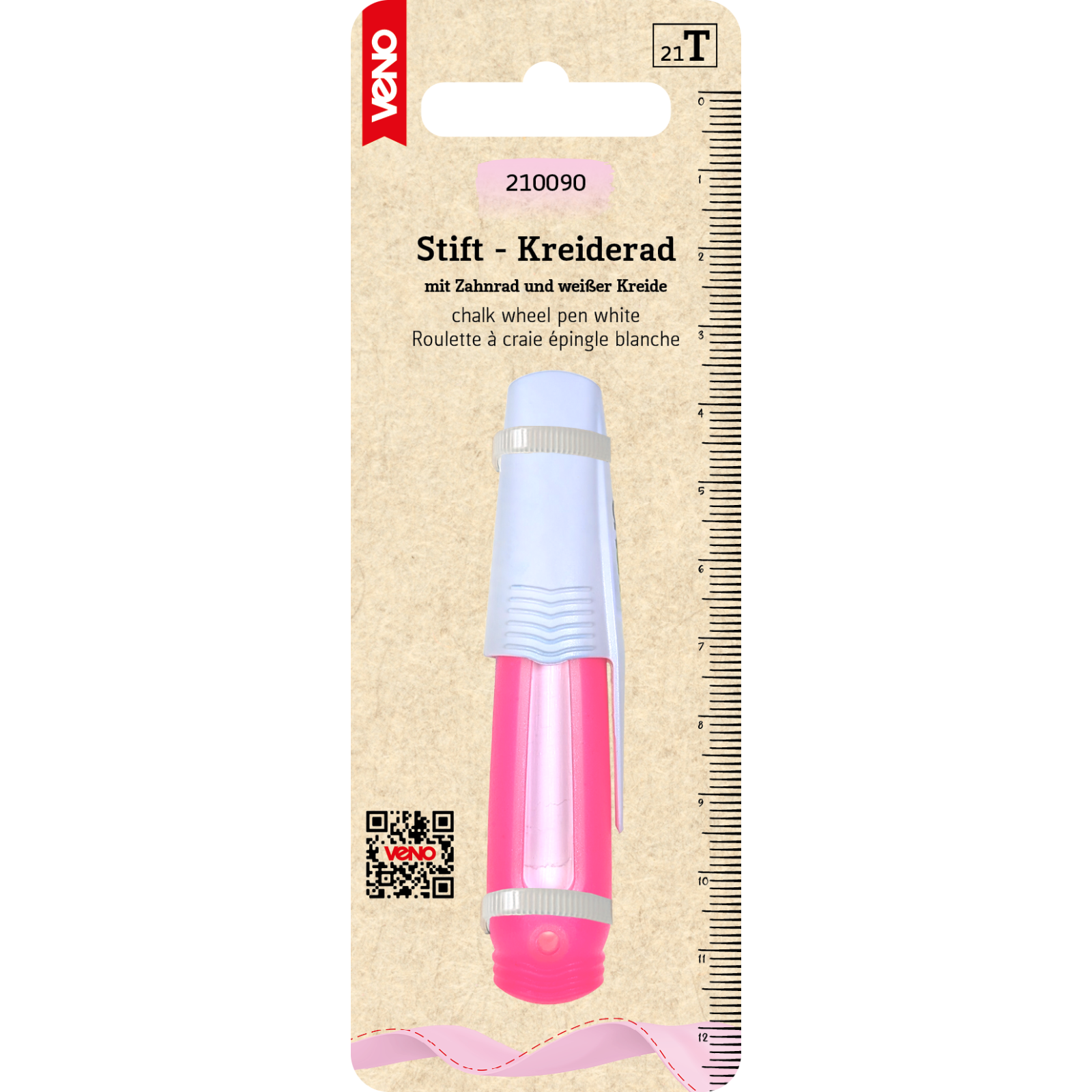 Stift-Kreiderad mit Zahnrad und Kreide