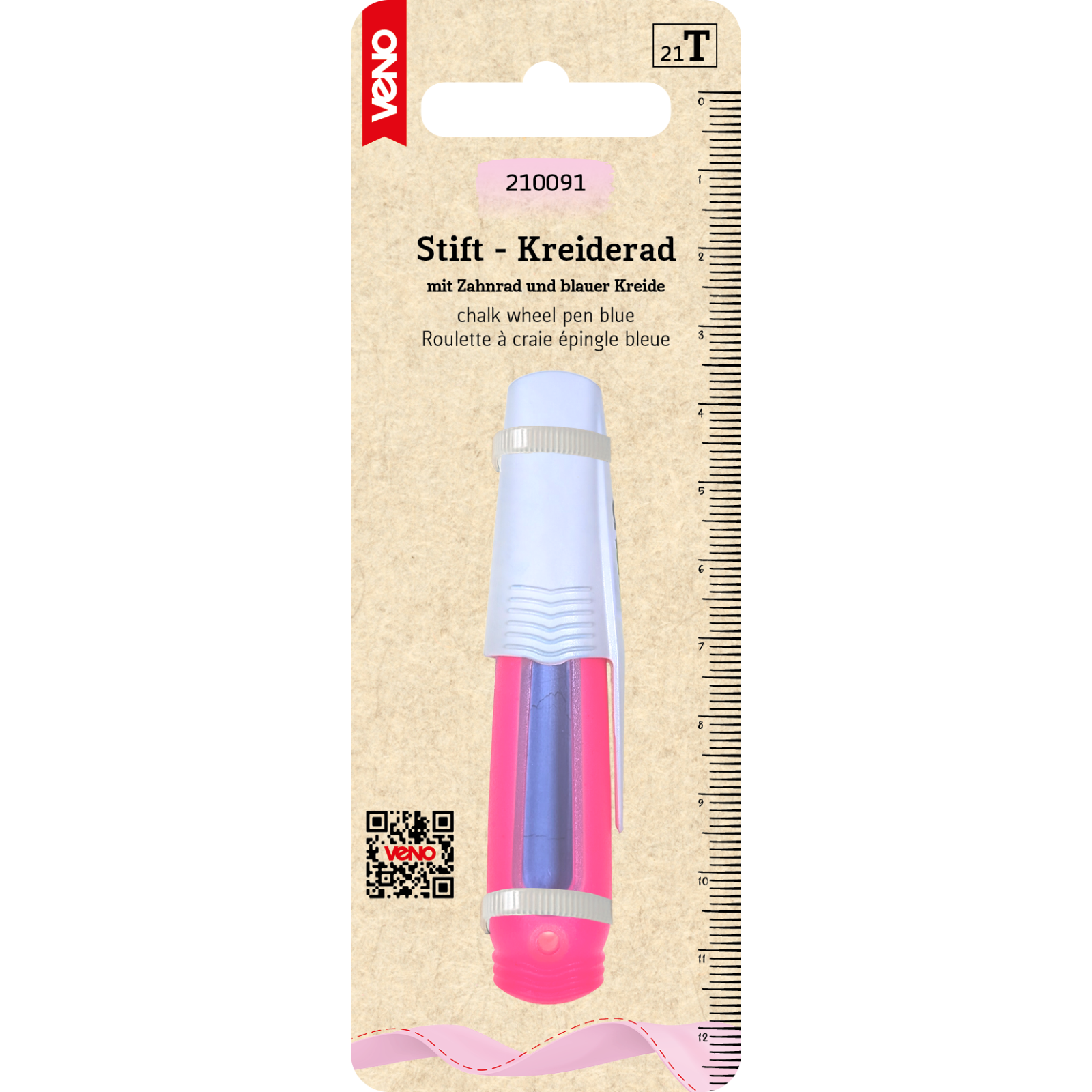 Stift-Kreiderad mit Zahnrad und Kreide