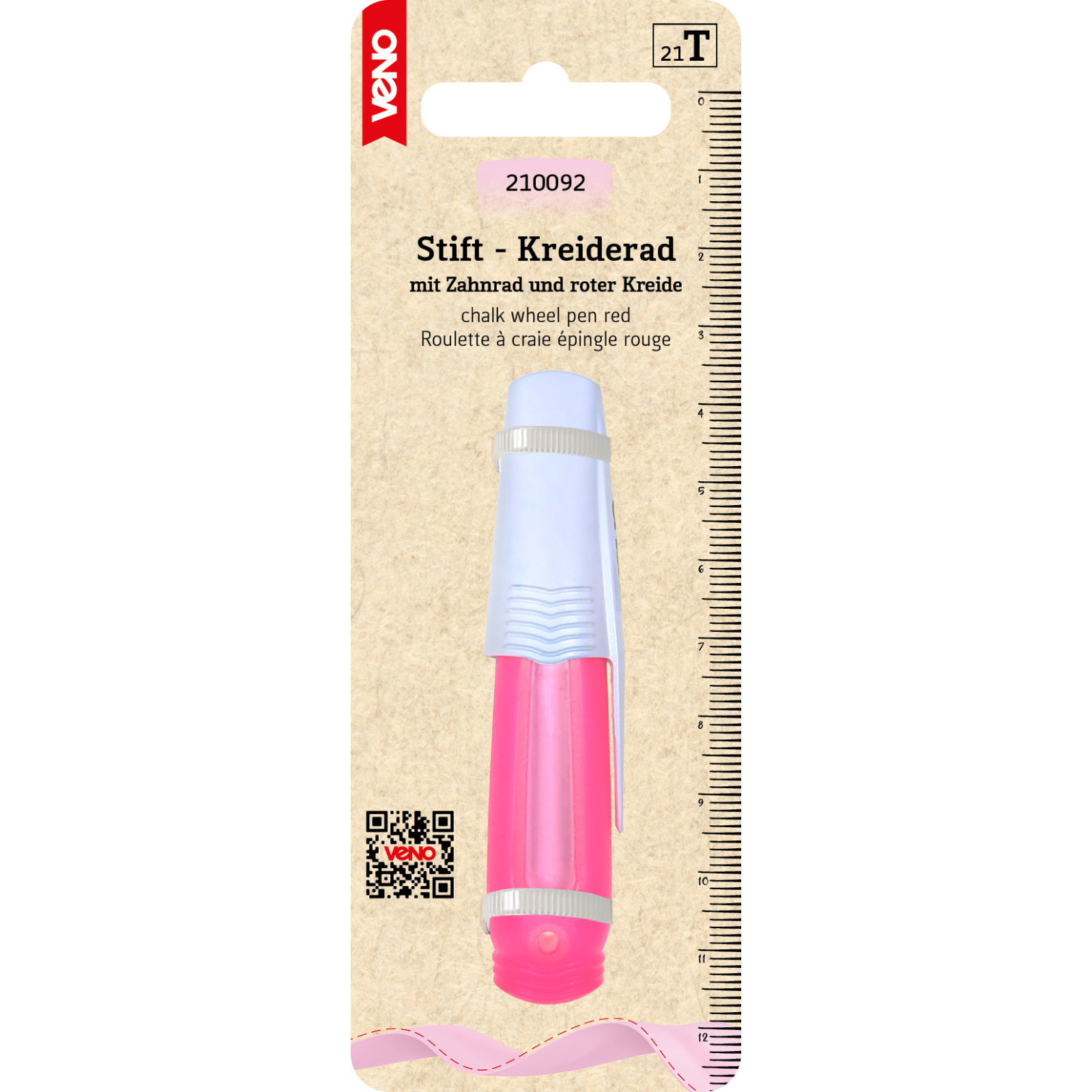 Stift-Kreiderad mit Zahnrad und Kreide