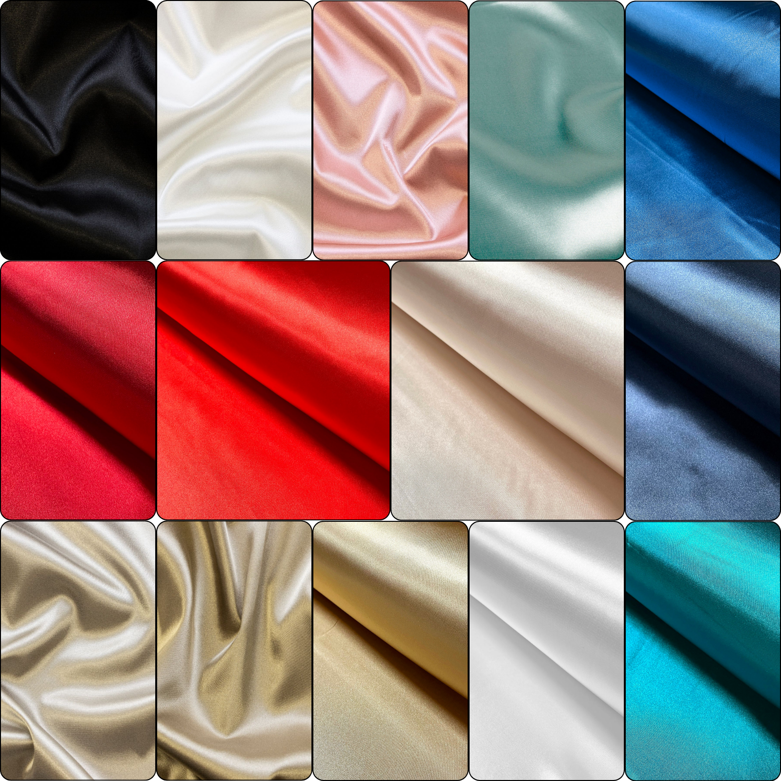 Stretch Satin Stoff - uni