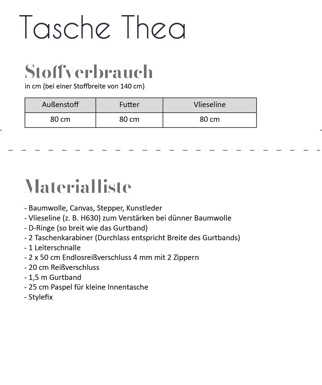 Papier-Schnittmuster Fadenkäfer - Tasche Thea