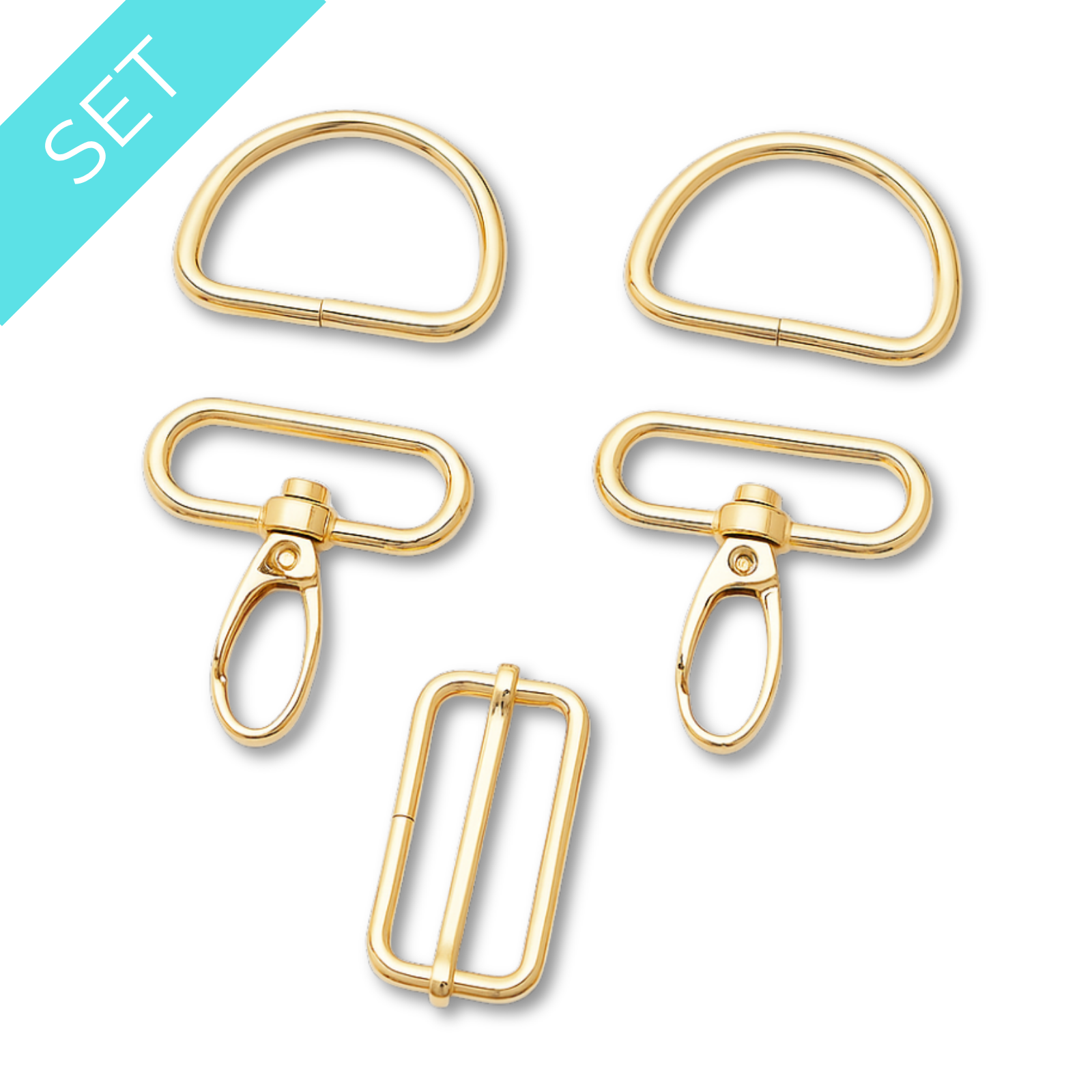 Taschenzubehör-Set - gold