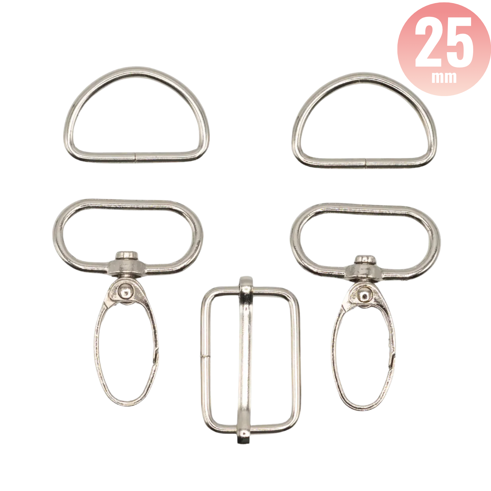 Taschenzubehör-Set - silber