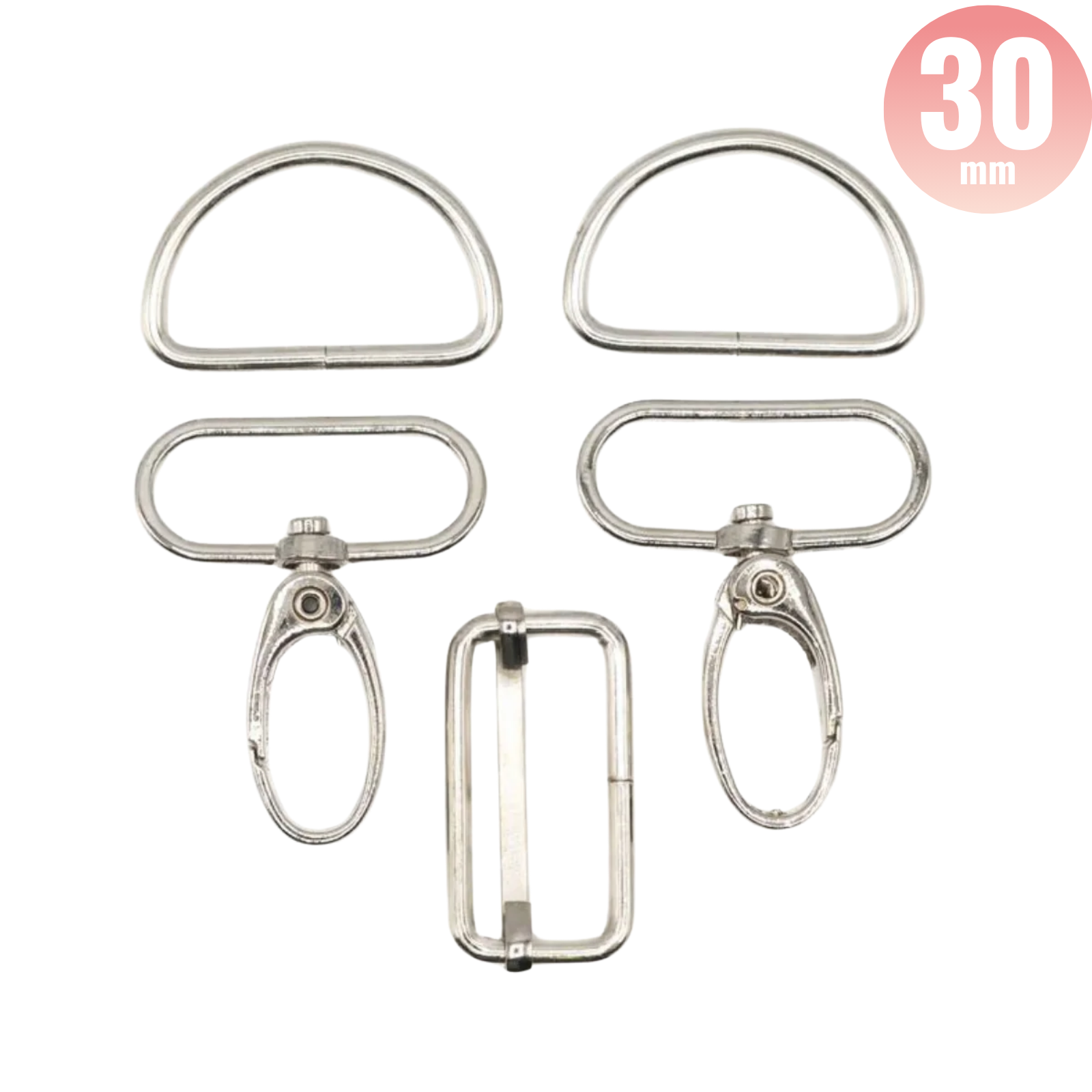 Taschenzubehör-Set - silber