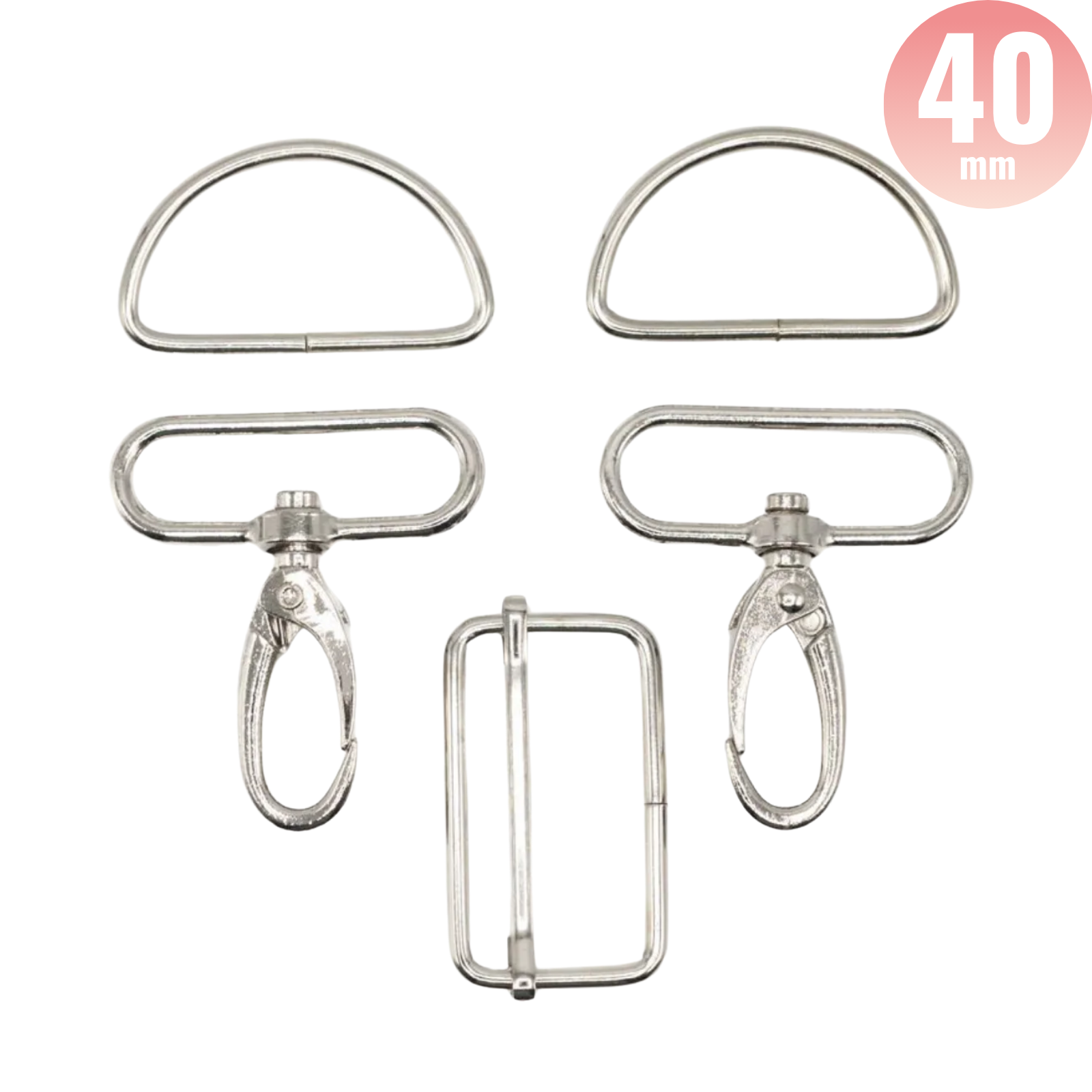 Taschenzubehör-Set - silber