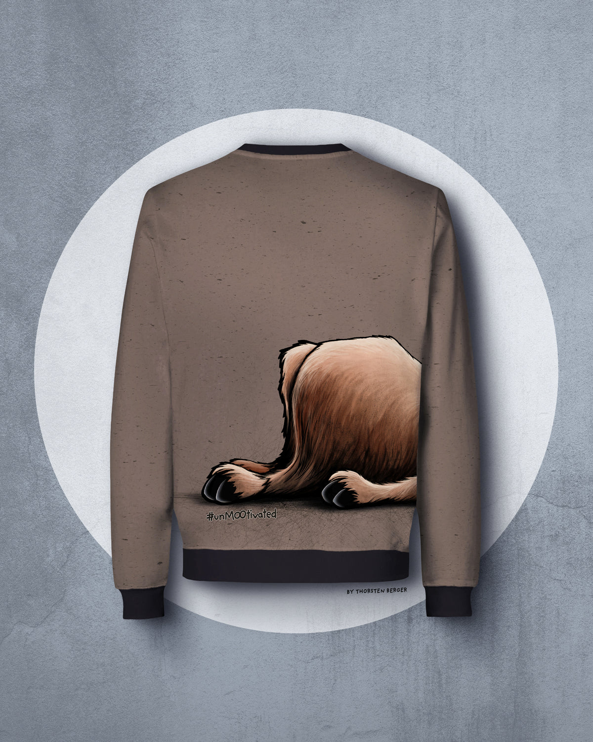 French Terry Swafing Kombistoff - Cheeky Animals 2.0 by Thorsten Berger - Kuh - braun