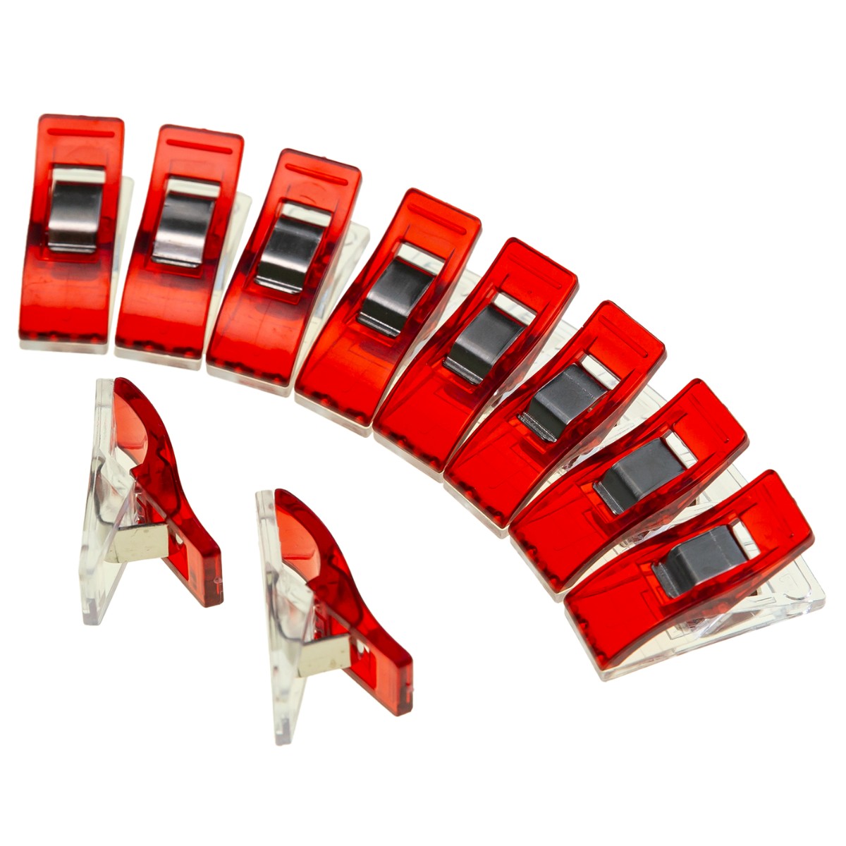 Stoff-Clips Medium rot 10 Stück