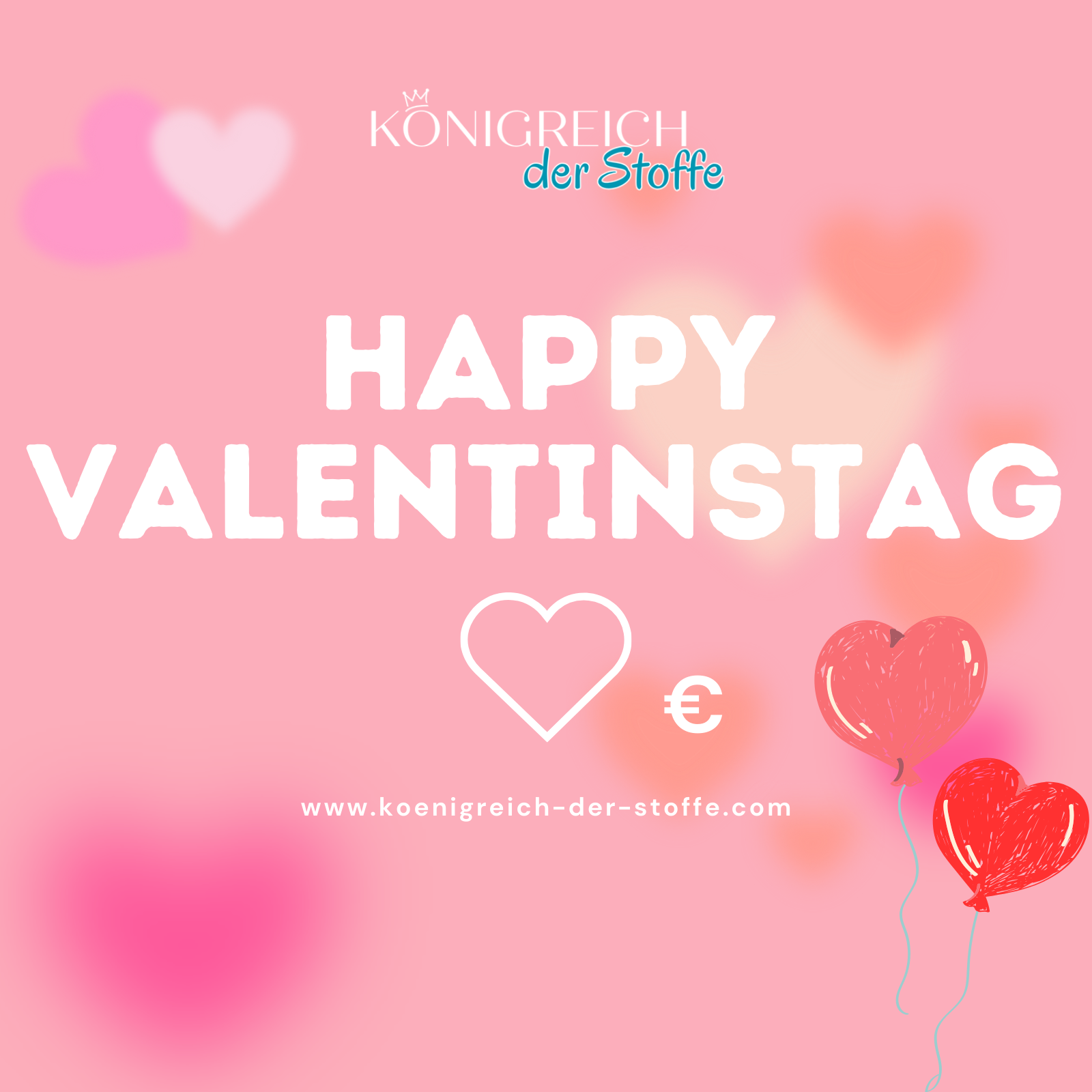 💘 Valentinstag Gutschein - Königreich der Stoffe