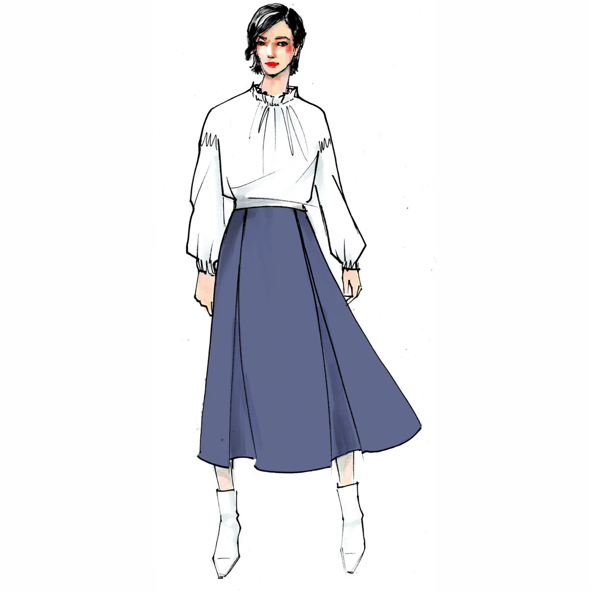 Papierschnittmuster Rock Vivien