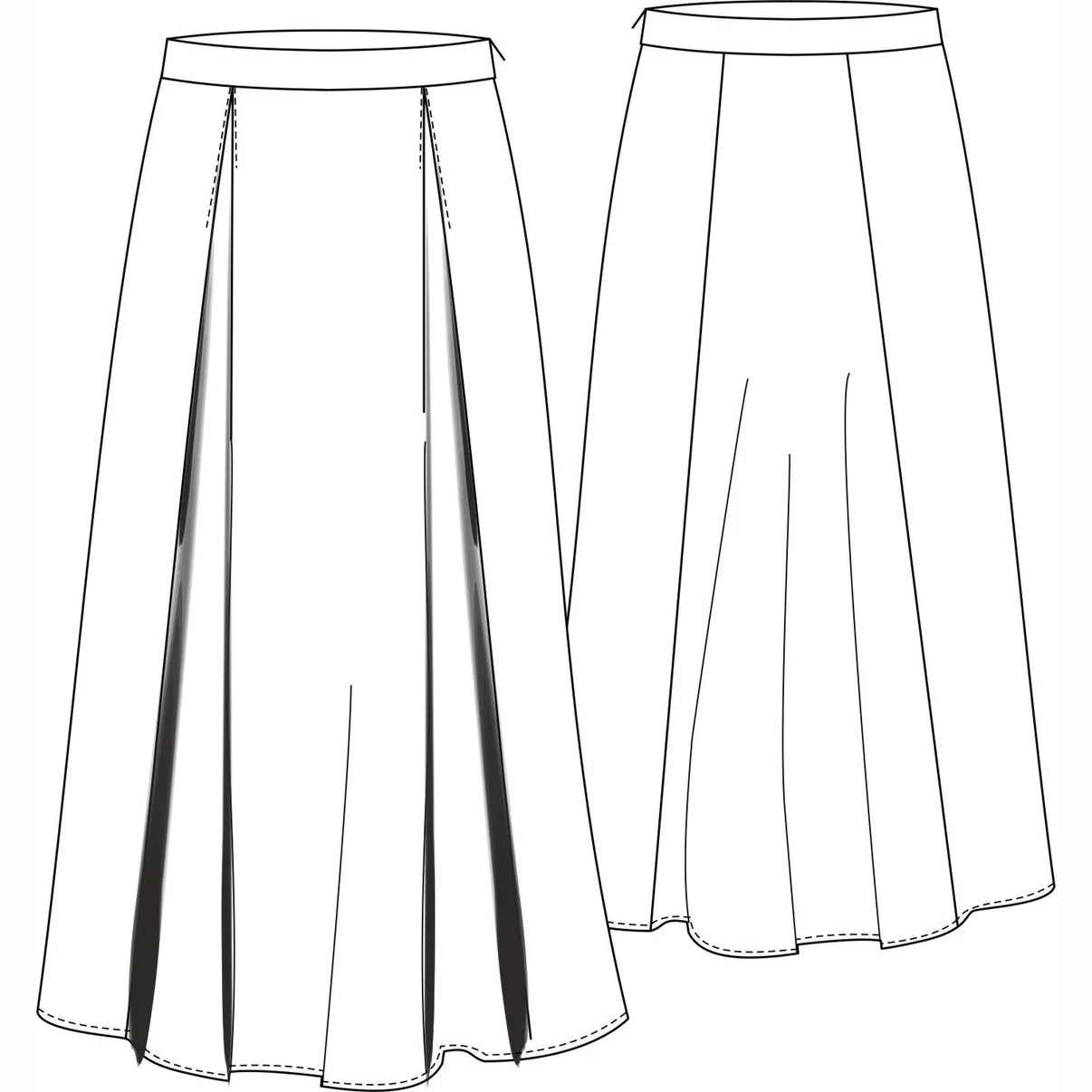 Papierschnittmuster Rock Vivien