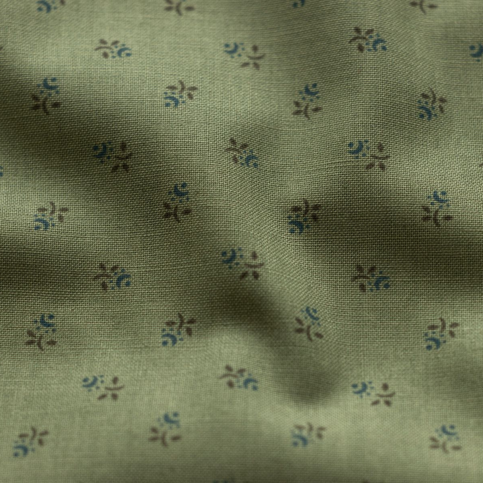 Webware Baumwolle Renforcé mercerisiert für Trachten - Blumenstempel