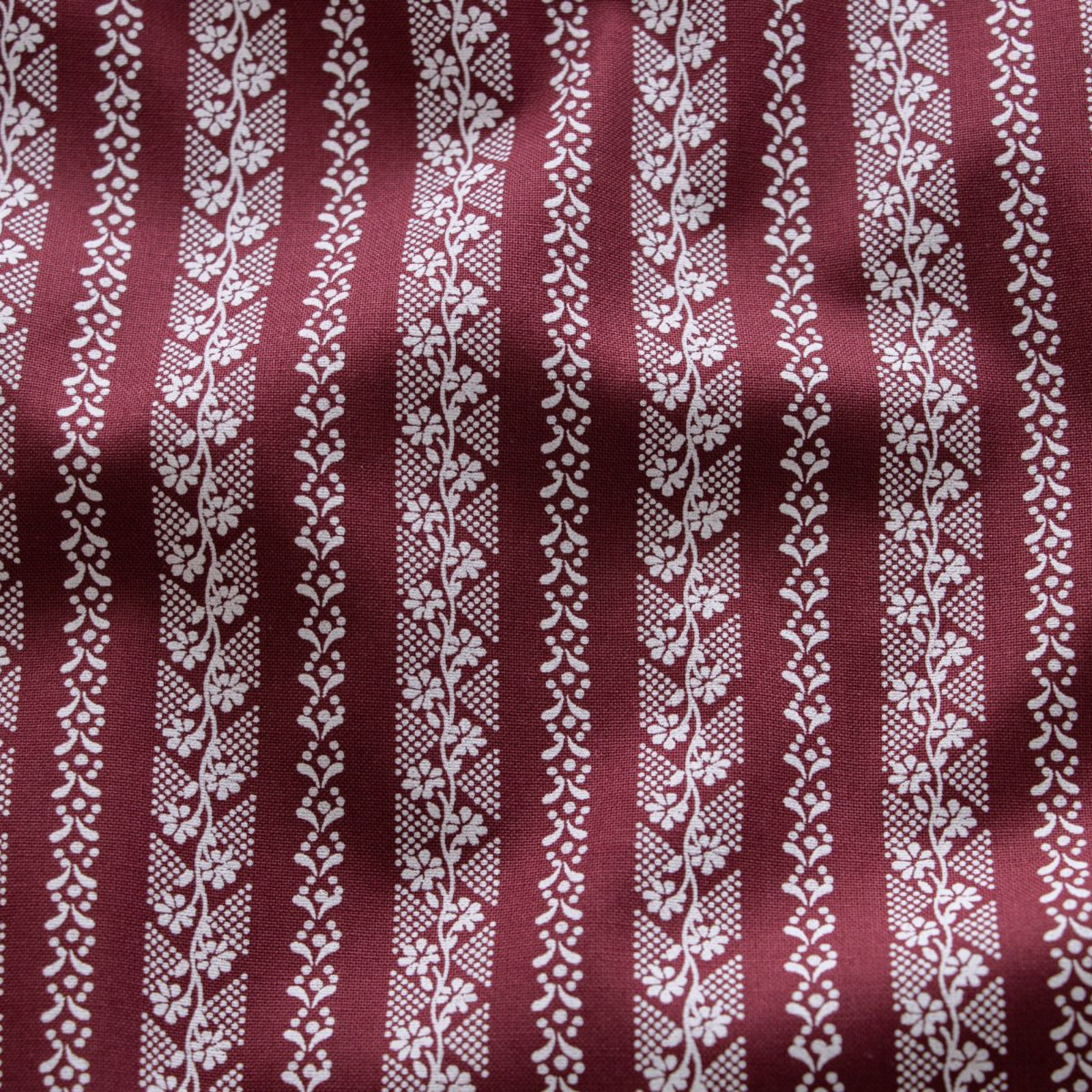 Webware Baumwolle Renforcé mercerisiert für Trachten - florale Streifen