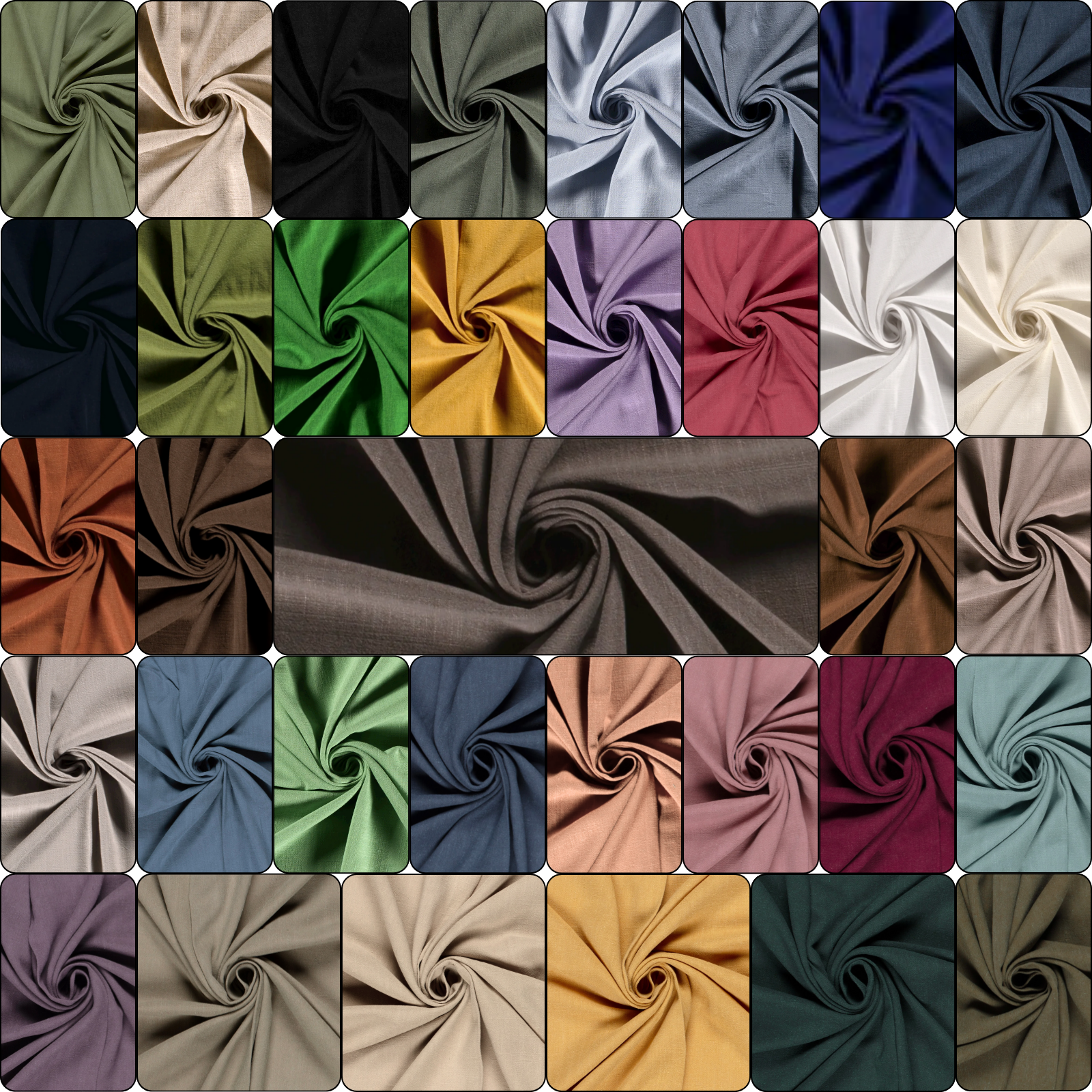 Webware Viskose Stoff - Leinen Slub - uni