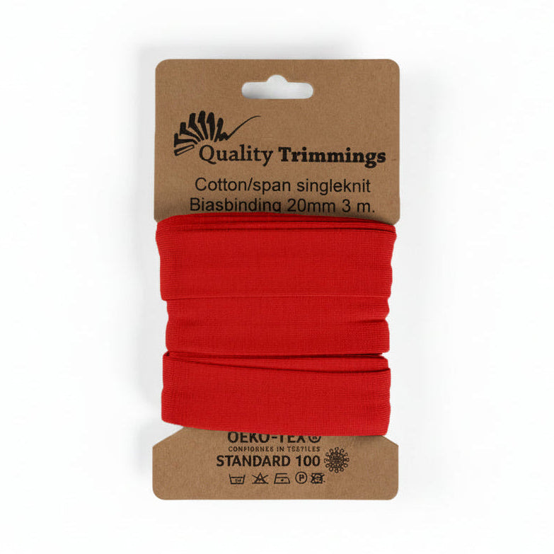 Jersey Schrägband gefalzt 20 mm - 3m Coupon