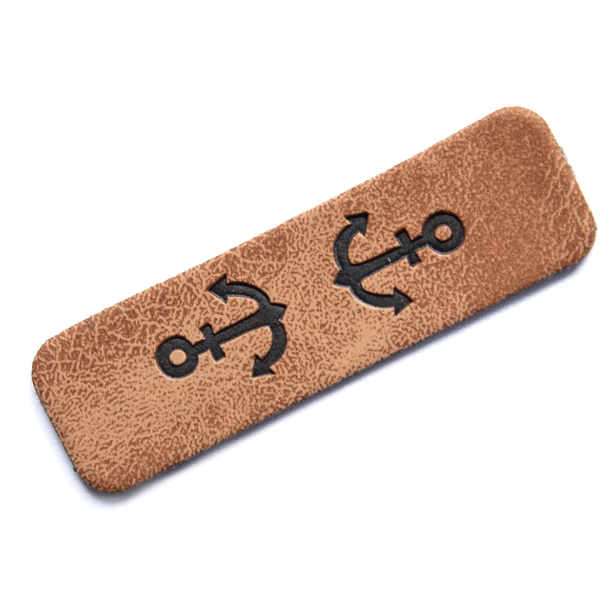 Jessy Sewing Kunstleder-Knick-Label "Anker" - braun