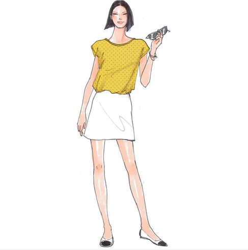 Papierschnittmuster Basicshirt Anna