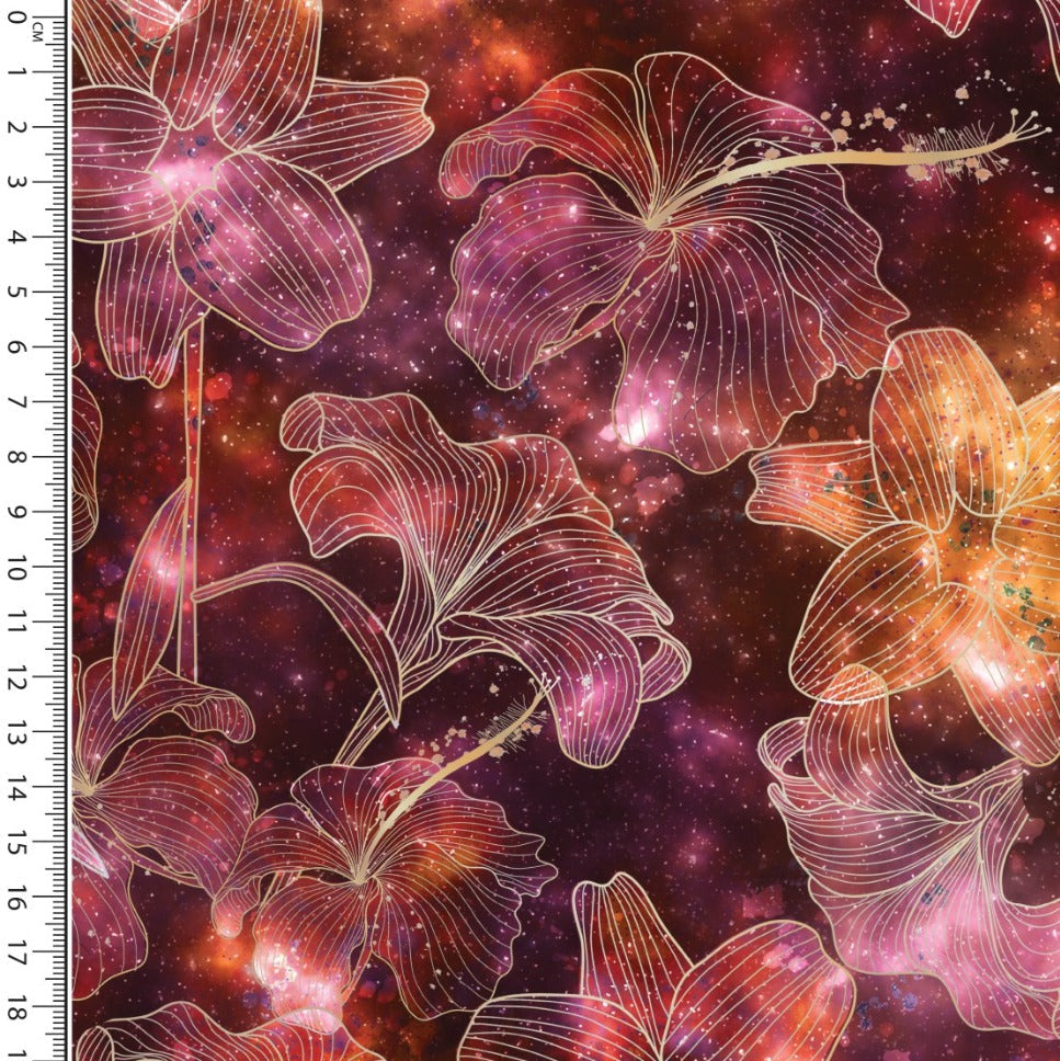 Baumwolle Jersey Stoff Digitaldruck - Blumen