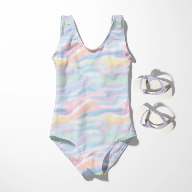 Swimwear Jersey Badestoff UV Protection UPF 50 Watercolour - Babyblau