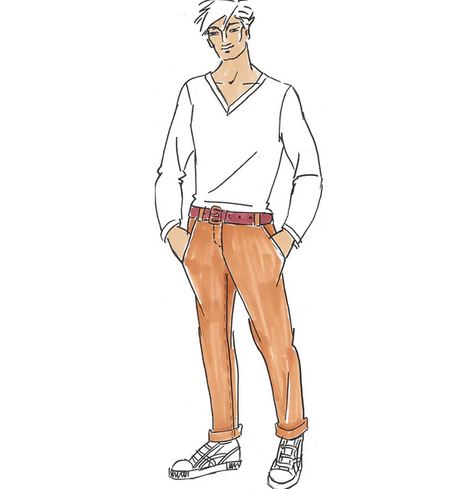 Papierschnittmuster Chinohose Bela