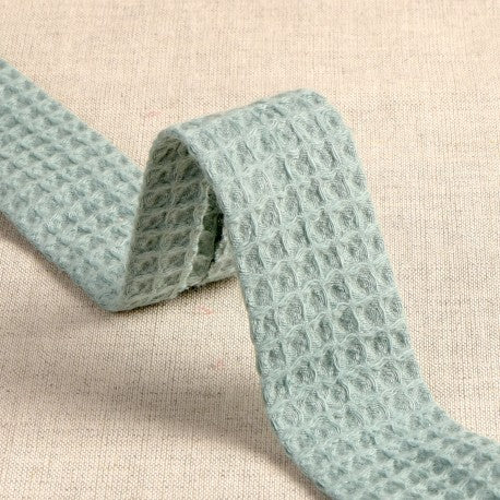 Waffelpiqué Baumwolle Schrägband/Einfassband gefalzt 27 mm - uni