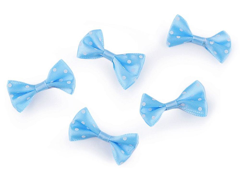 5 Schleifen mit Punkte ca. 4 x 2 cm