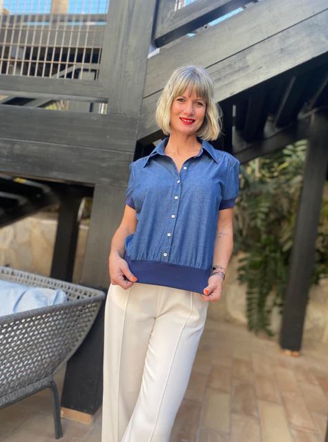 Papierschnittmuster Bluse Como