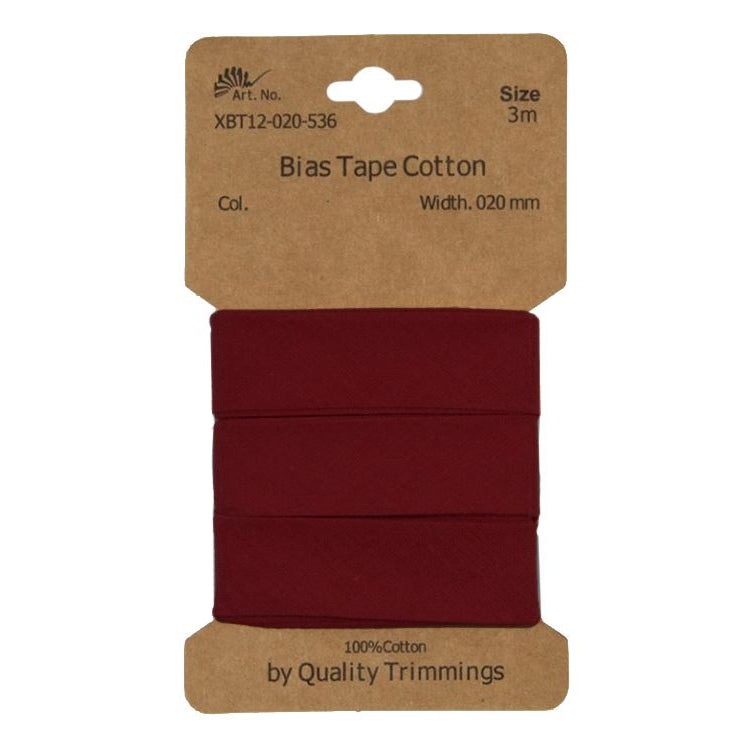 Schrägband/Einfassband Baumwolle gefalzt 20 mm - 3 m Coupon