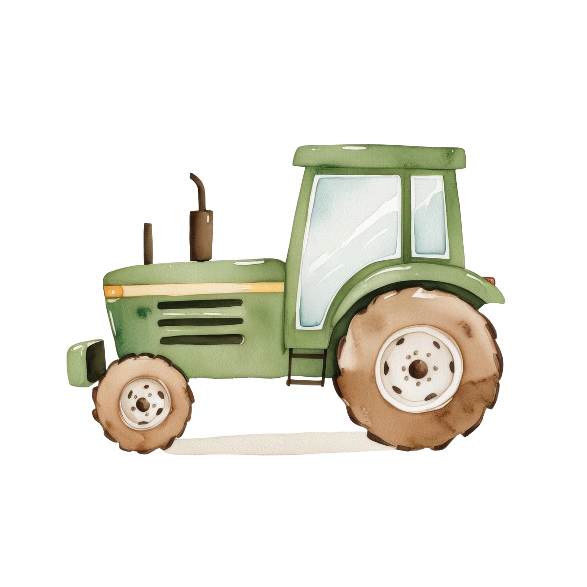 Bügelbild Applikation - Grüner Traktor