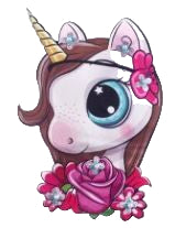 Stick-Applikation zum Aufbügeln - ca. 20,0 cm x 15,0 cm - Einhorn mit Perlen - cremé