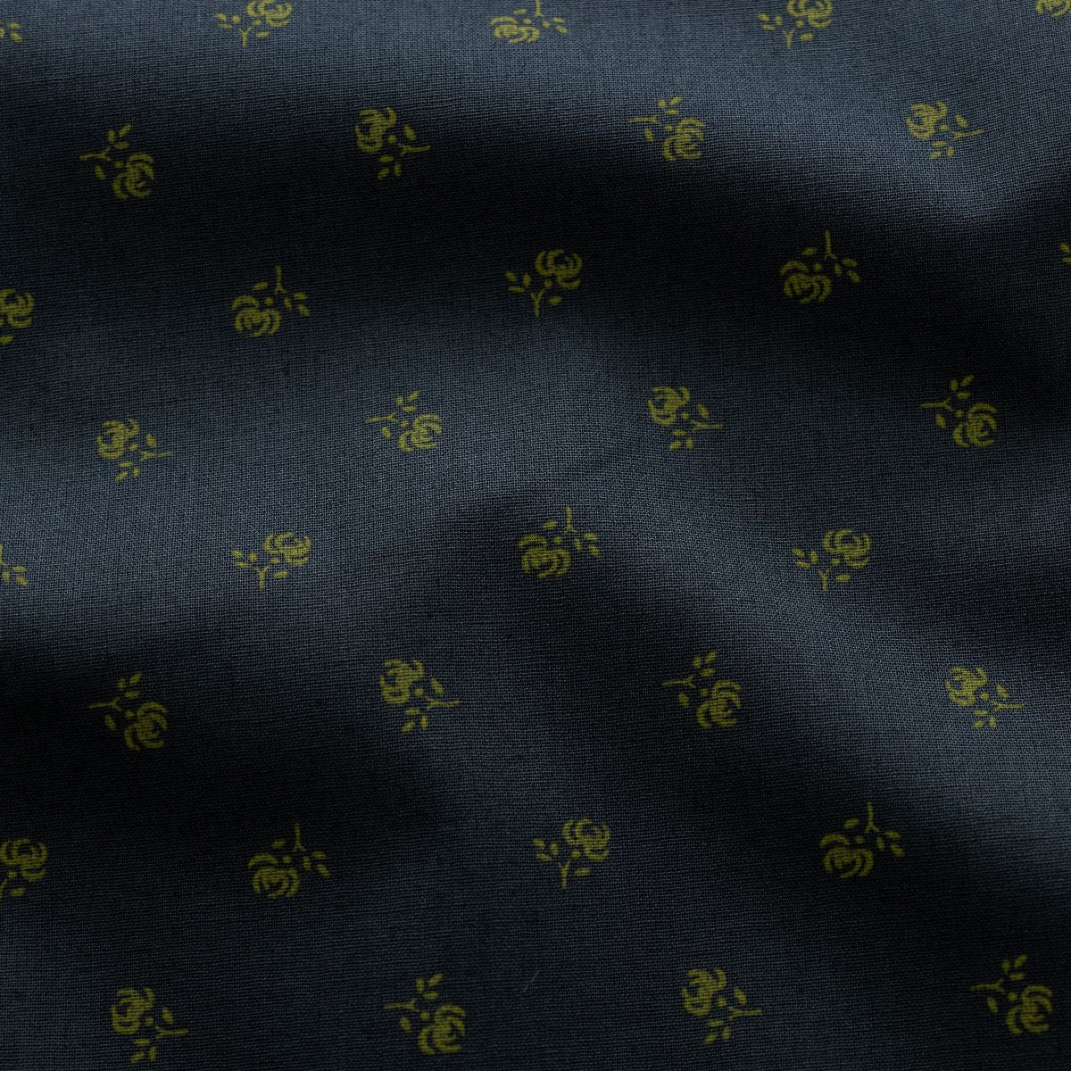 Webware Baumwolle Renforcé mercerisiert für Trachten - kleine Rosen - grau