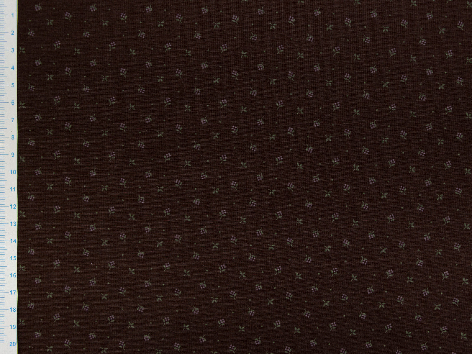 Webware Baumwolle Renforcé mercerisiert für Trachten - kleine Beerenzweige - dunkelbraun