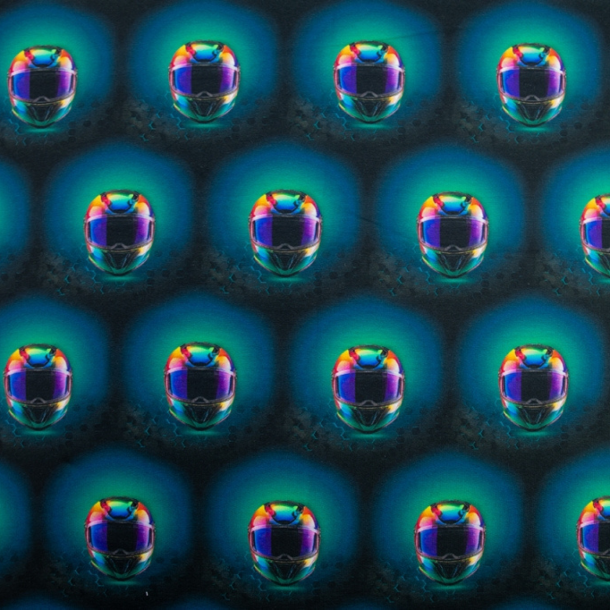 French Terry Digitaldruck Stenzo - Motorradhelm - schwarz - petrol