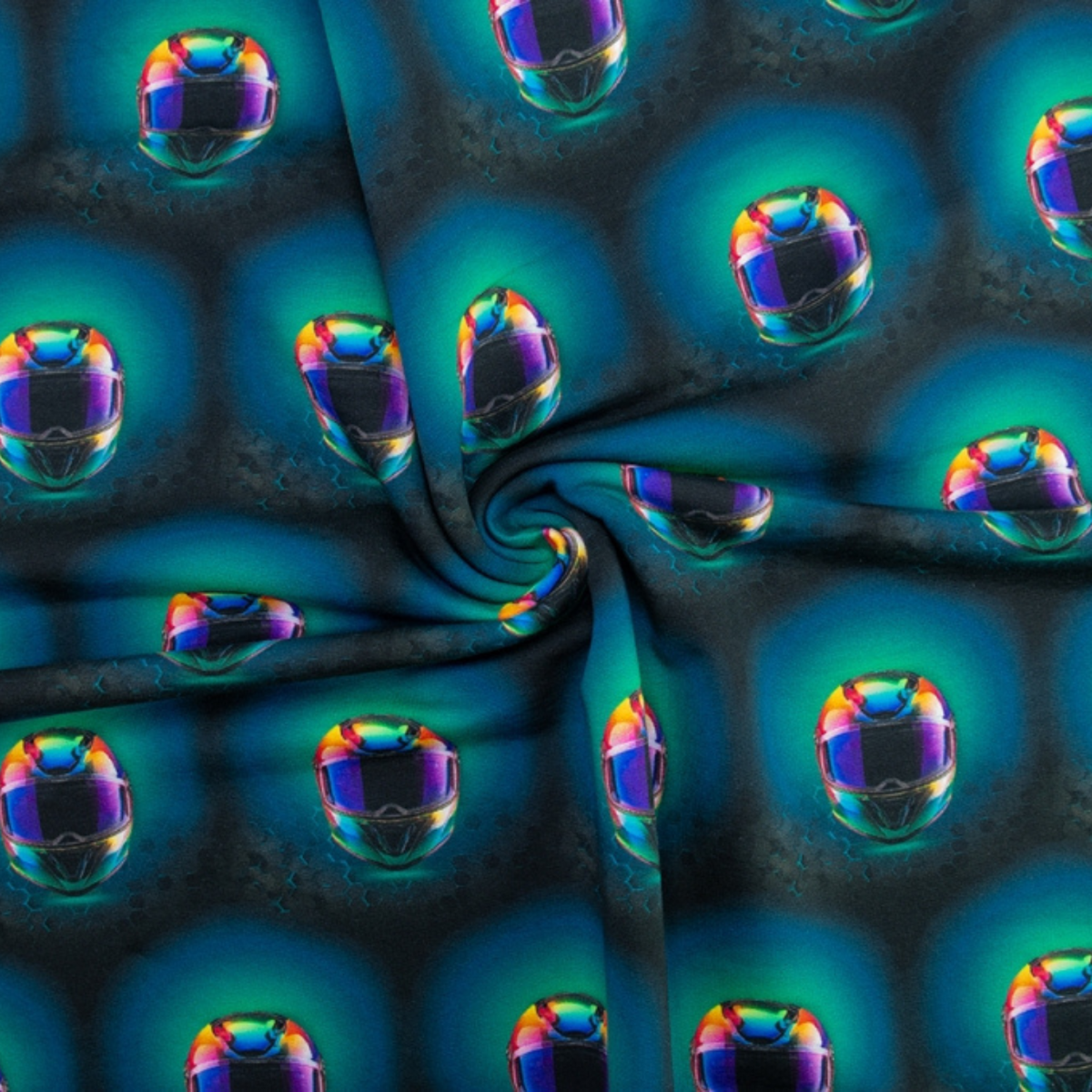 French Terry Digitaldruck Stenzo - Motorradhelm - schwarz - petrol