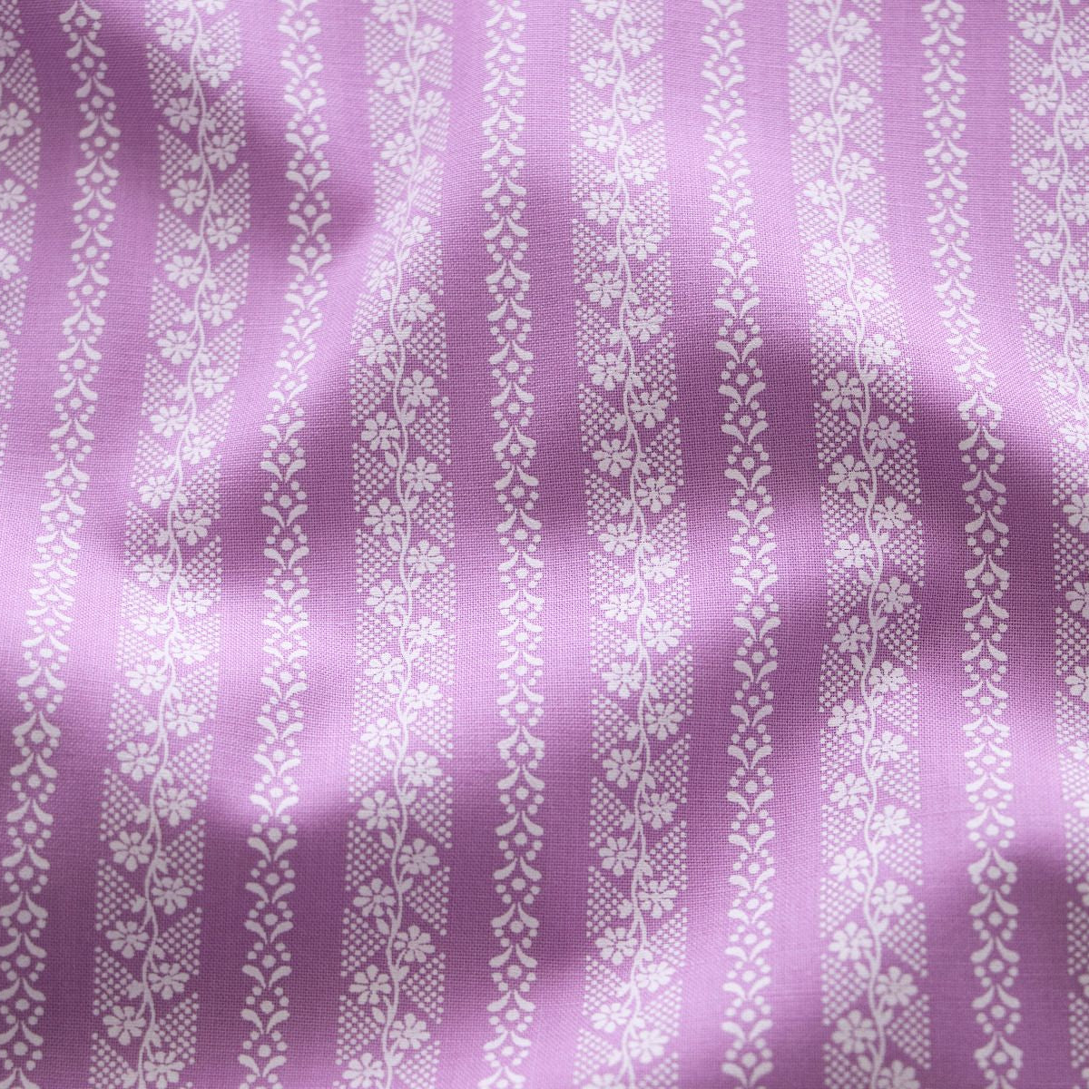 Webware Baumwolle Renforcé mercerisiert für Trachten - florale Streifen