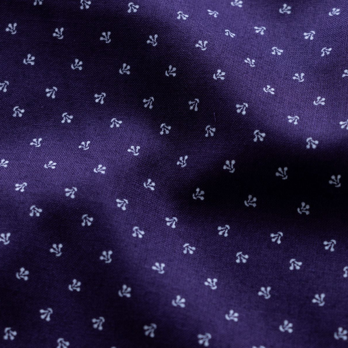 Webware Baumwolle Renforcé mercerisiert für Trachten - Mini-Kronen - dunkles lila