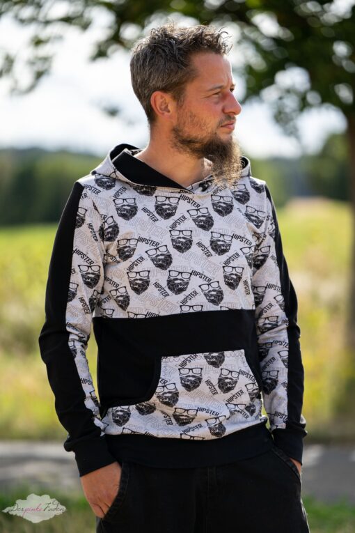 Sweat French Terry KATINOH - Hipster Boy - grau