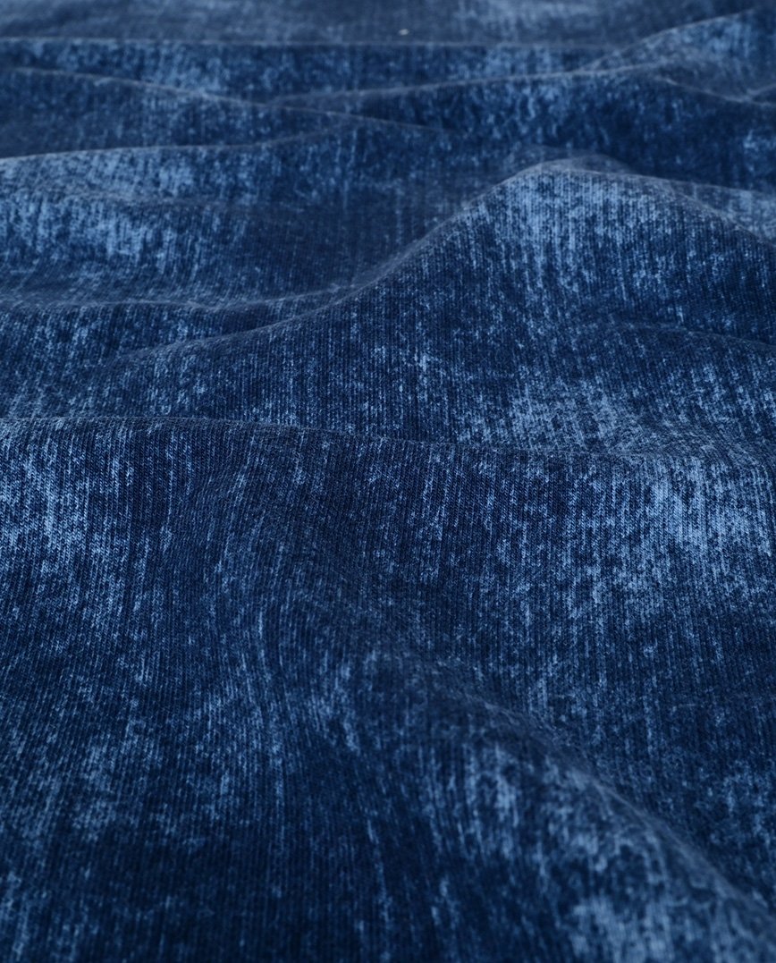 Sweat French Terry Digitaldruck in Jeansoptik