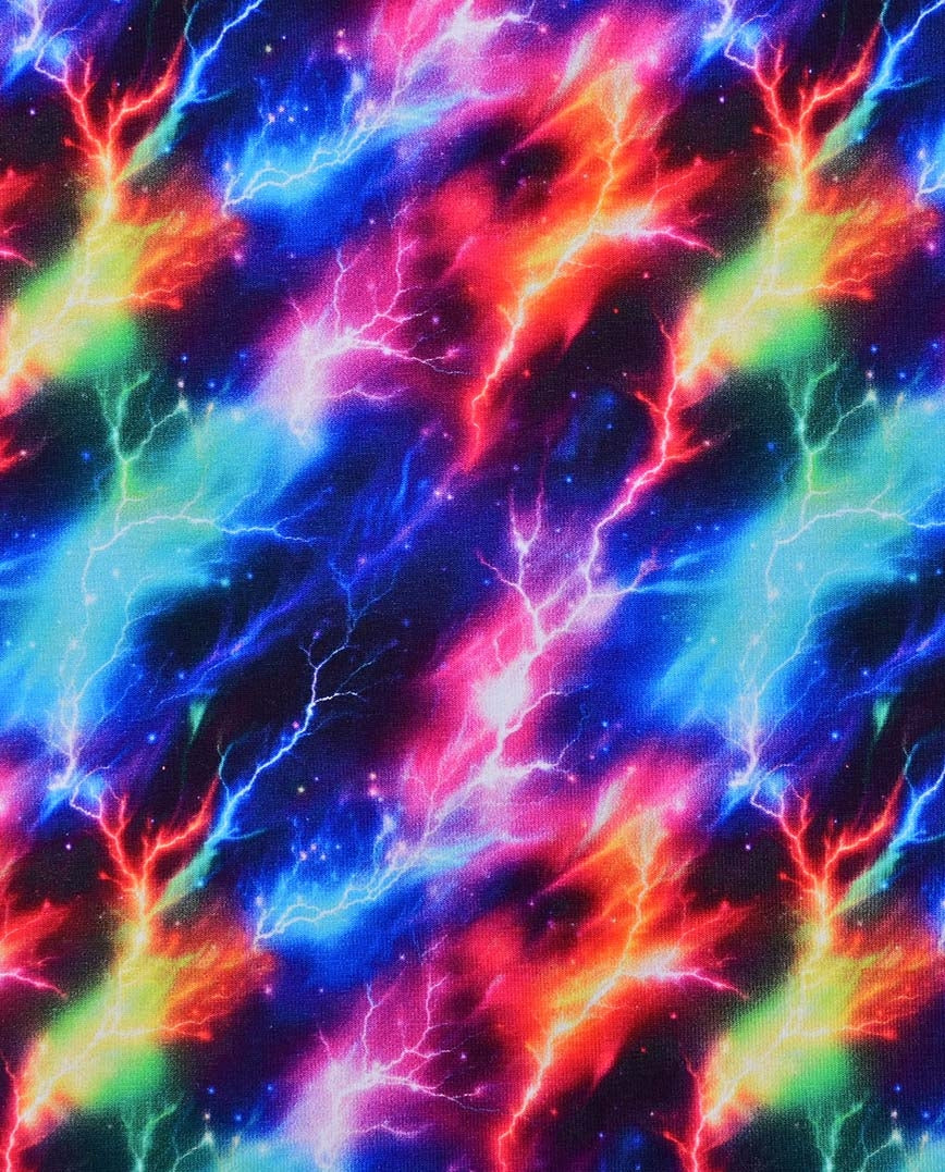 Angerauter Sweat Neon Blitz - schwarz