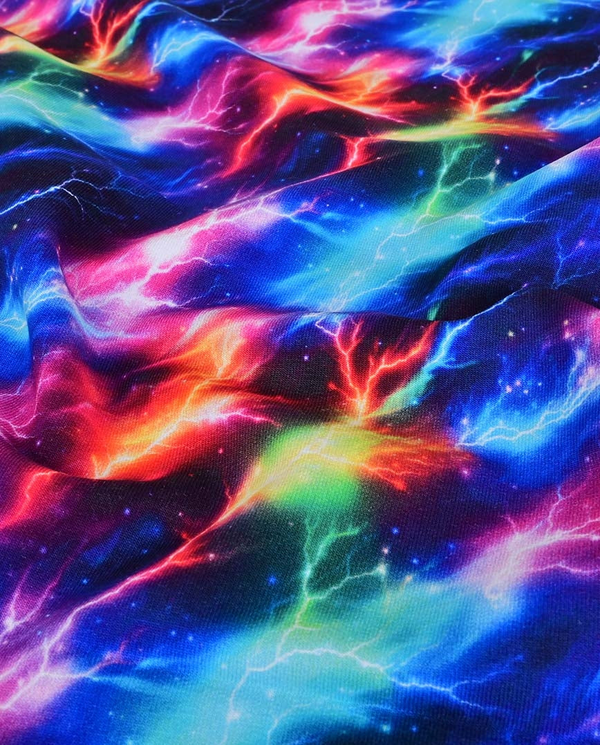 Angerauter Sweat Neon Blitz - schwarz