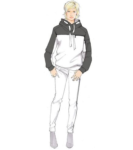 Papierschnittmuster Hoodie Emilea