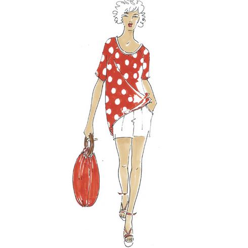 Papierschnittmuster Blusenshirt Felice