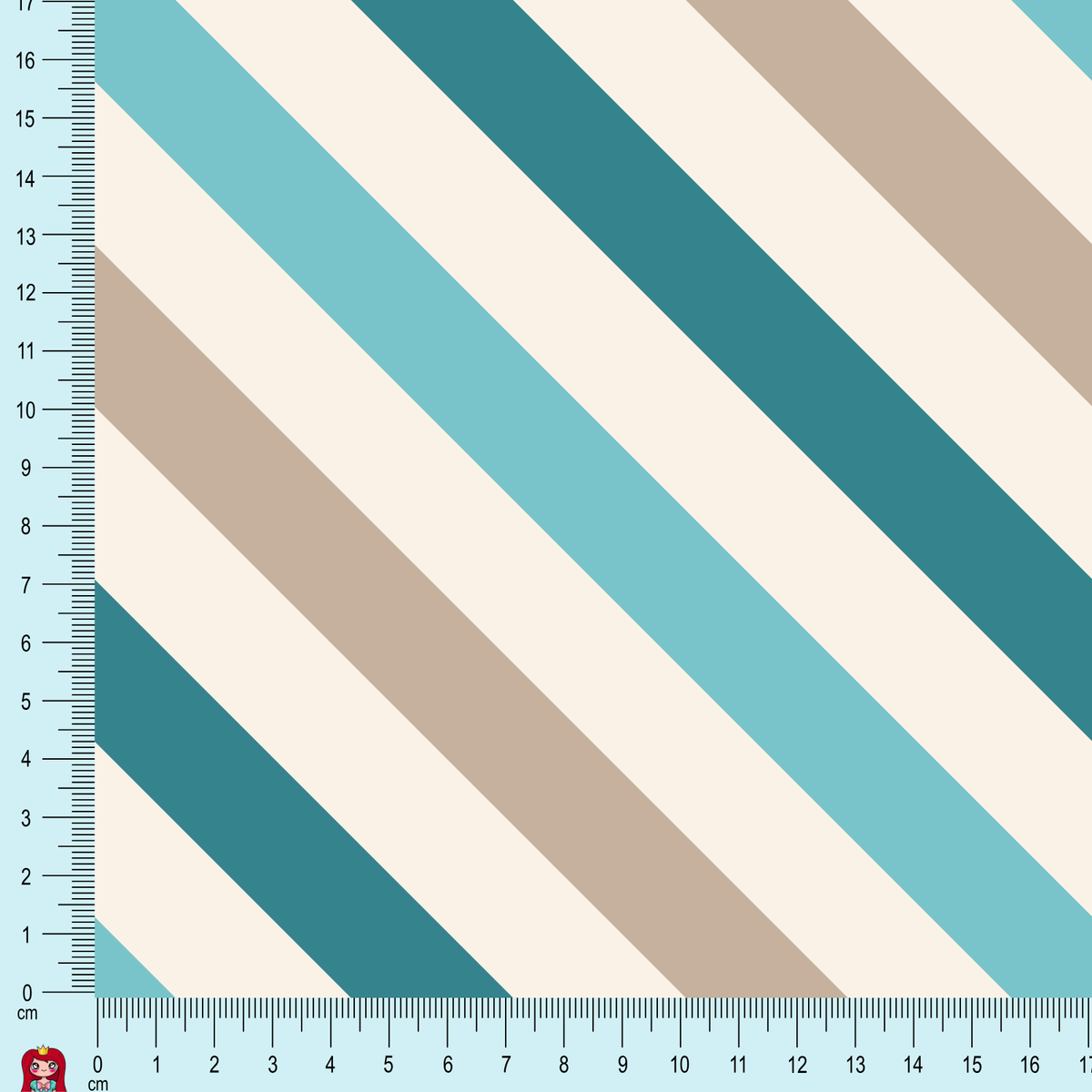 Eigenproduktion Ripp-Jersey FuchsSuche Katzengold-Design - Kombistoff - Streifen