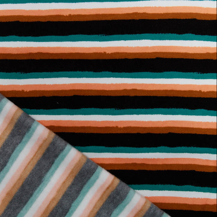 Angerauter Sweat Softtouch by Poppy - Retro-Streifen