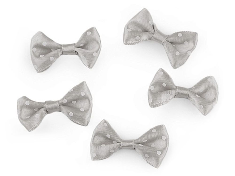 5 Schleifen mit Punkte ca. 4 x 2 cm