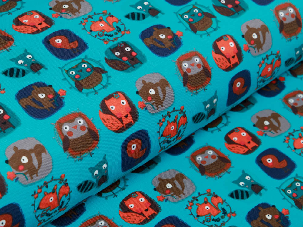 Jersey - verschiedene Patches mit Waldtieren