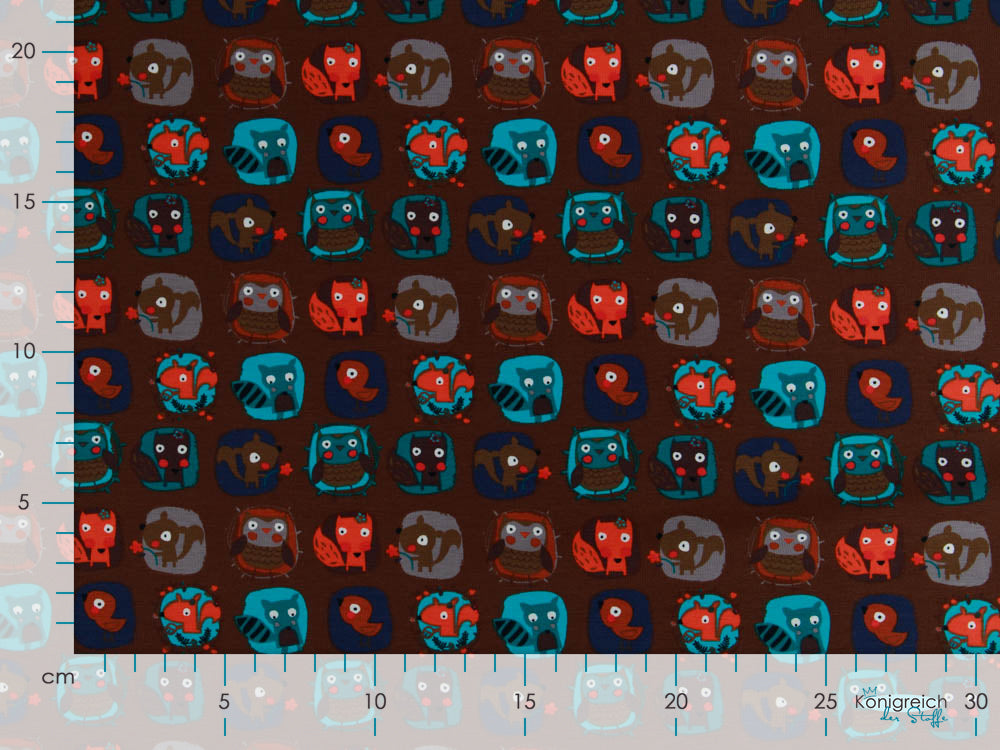 Jersey - verschiedene Patches mit Waldtieren